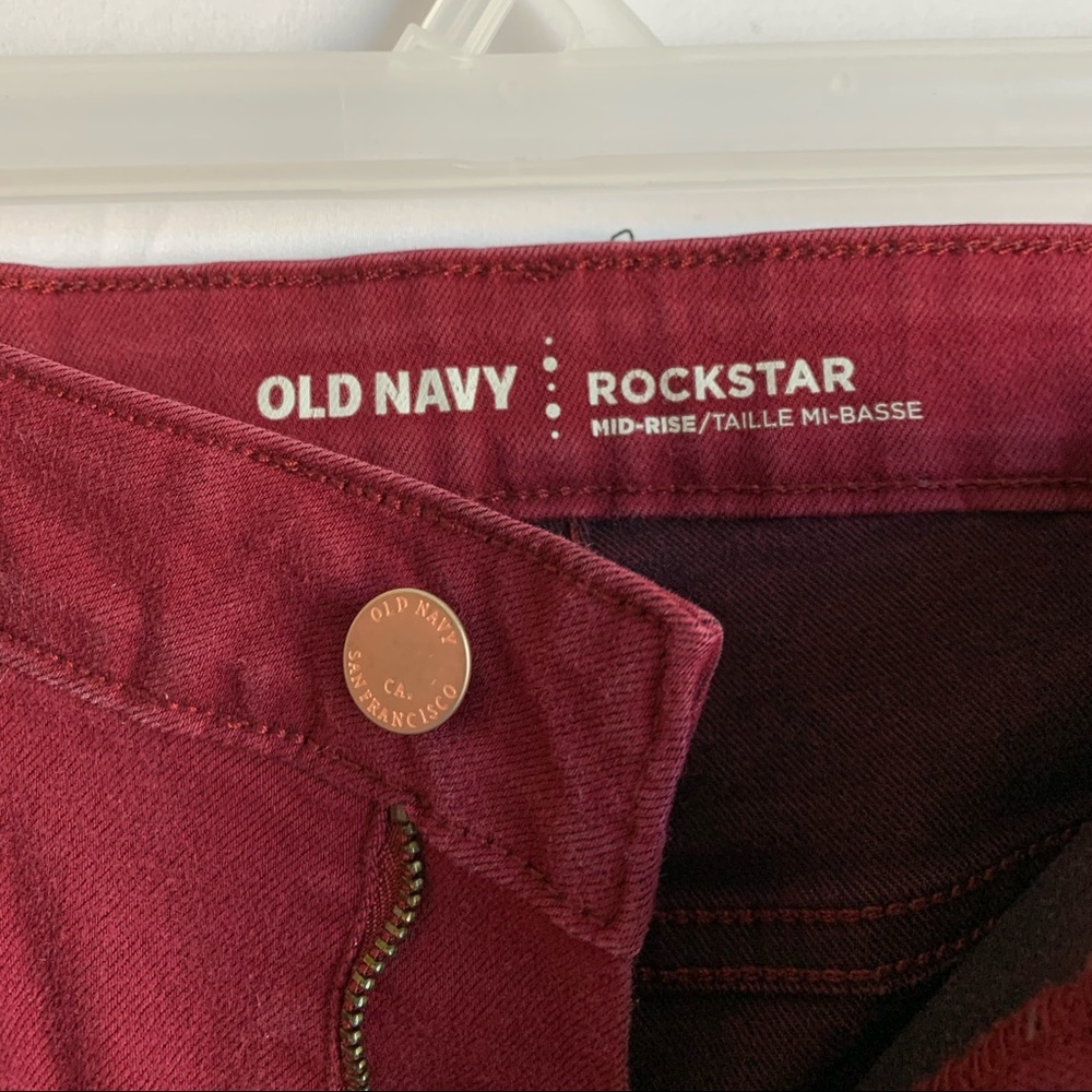 Maroon skinny jeans